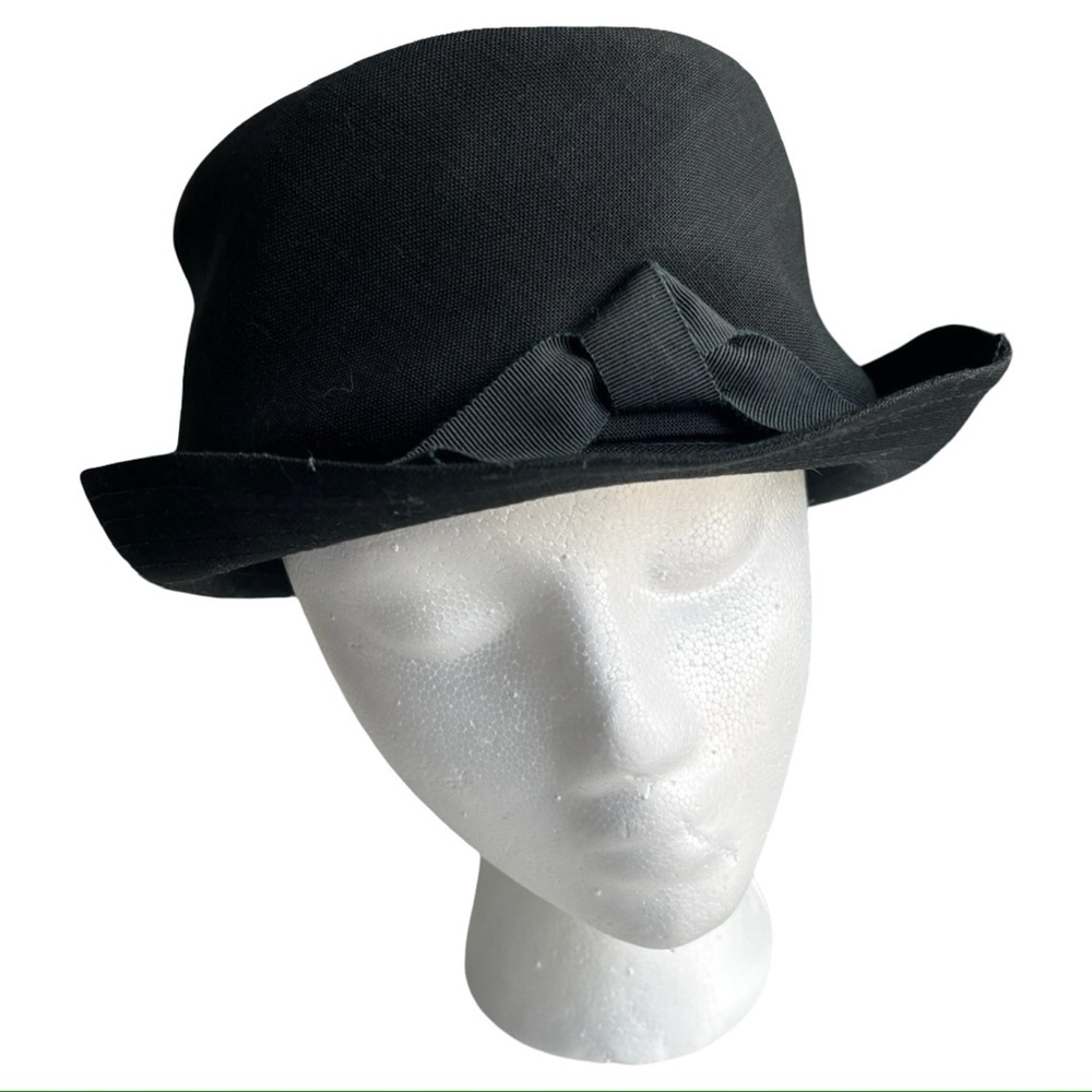 Vintage Bucket with Bow - Black